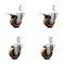 Service Caster 3 Inch High Temp Phenolic 7/8 Inch Square Stem Caster Total Lock Brake SCC, 2PK SCC-SQTTL20S314-PHSHT-78-2-S-2 - alternate 3